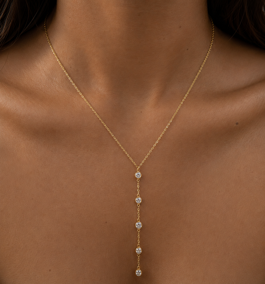 Drop Down Diamond Necklace