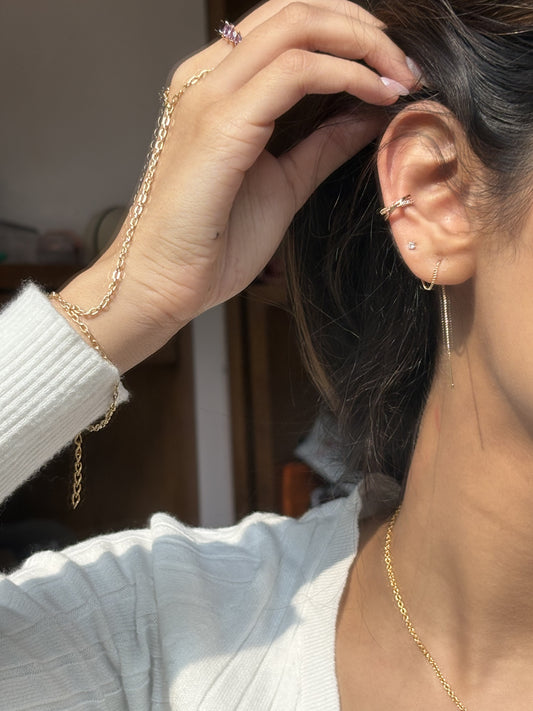 Cuff Rhinestone earrings